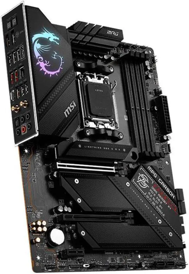 Alt view image 3 of 4 - MSI MPG B650 CARBON WIFI AMD B650 Socket AM5 DDR5 256GB ATX Motherboard