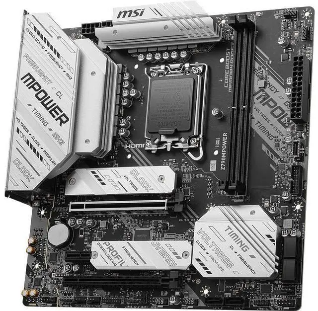 Alt view image 2 of 4 - MSI Z790 MPOWER Intel Z790 LGA 1700 DDR5 128GB Micro ATX Motherboard