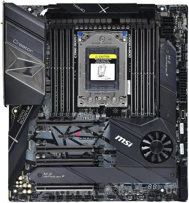 Main image of MSI Creator TRX40 AMD TRX40 Socket sTRX4 DDR4 256GB ATX Motherboard