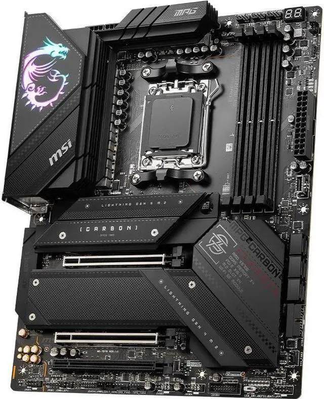 Alt view image 2 of 4 - MSI MPG X670E CARBON WIFI AMD X670 Socket AM5 DDR5 256GB ATX Motherboard