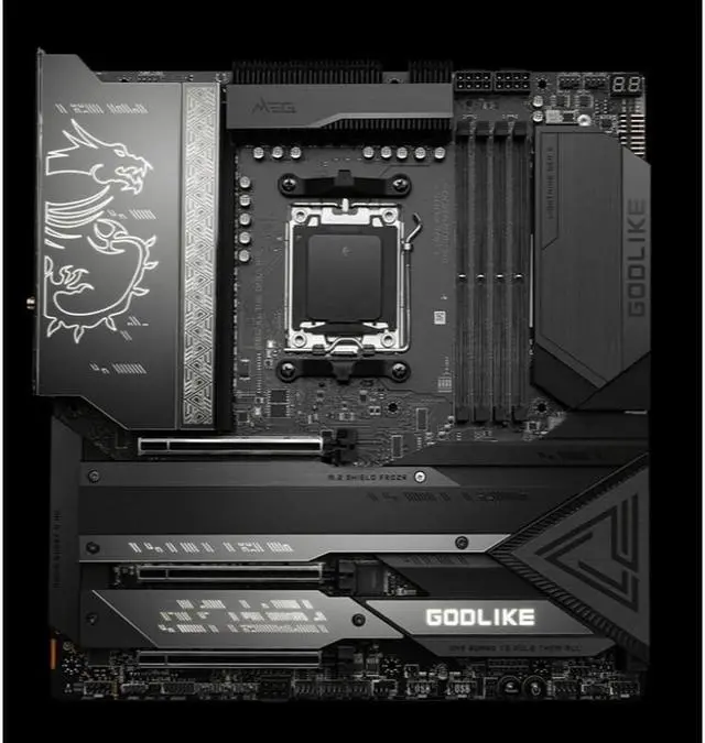 Main image of MSI MEG X670E GODLIKE AMD X670 Socket AM5 DDR5 256GB E-ATX Motherboard