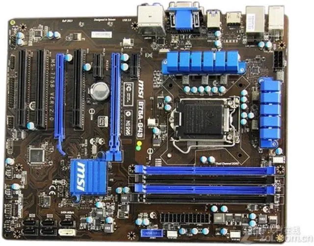 Alt view image 5 of 5 - MSI B75A-G43 LGA 1155 Intel B75 HDMI SATA 6Gb/s USB 3.0 ATX Intel Motherboard with UEFI BIOS