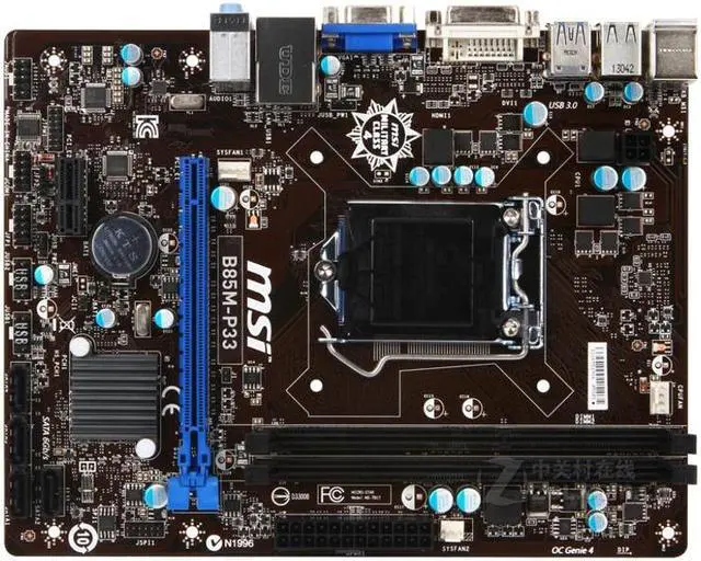 Main image of MSI B85M-P33 Intel B85 LGA 1150 DDR3 32GB Micro ATX Motherboard