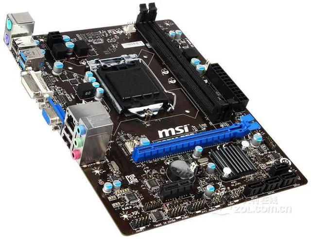 Alt view image 3 of 4 - MSI B85M-P33 Intel B85 LGA 1150 DDR3 32GB Micro ATX Motherboard