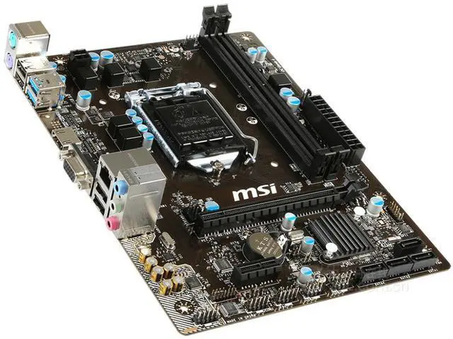 Alt view image 2 of 4 - MSI H81M-E33 PLUS Intel H81 LGA 1150 DDR3 16GB Micro ATX Motherboard