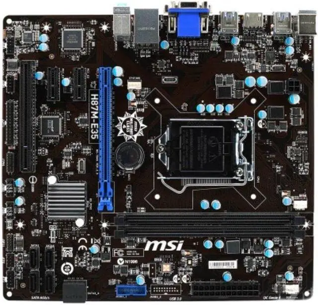 Main image of MSI H87M-E35 Intel H87 LGA 1150 DDR3 16GB Micro ATX Motherboard