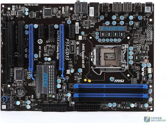 Main image of MSI P55-GD55 Intel P55 LGA 1156 DDR3 16GB ATX Motherboard