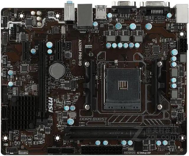 Refurbished: MSI A320M PRO-VD AMD A320 Socket AM4 DDR4 32GB Micro