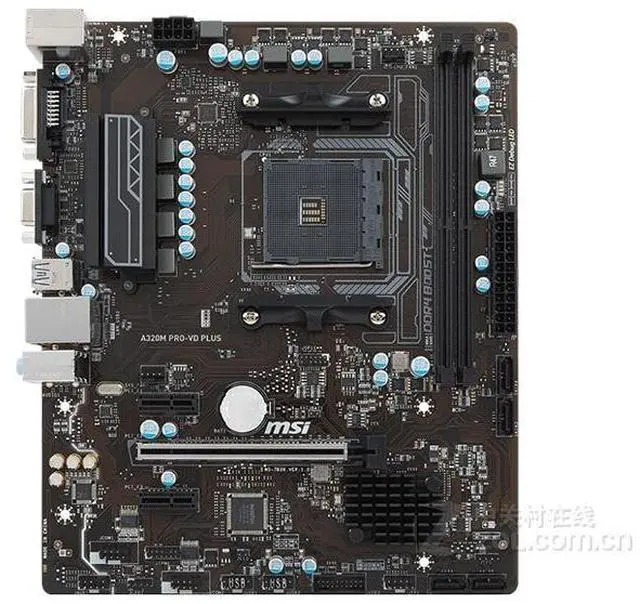 Alt view image 4 of 5 - MSI A320M PRO-VD PLUS AMD A320 Socket AM4 DDR4 32GB Micro ATX Motherboard