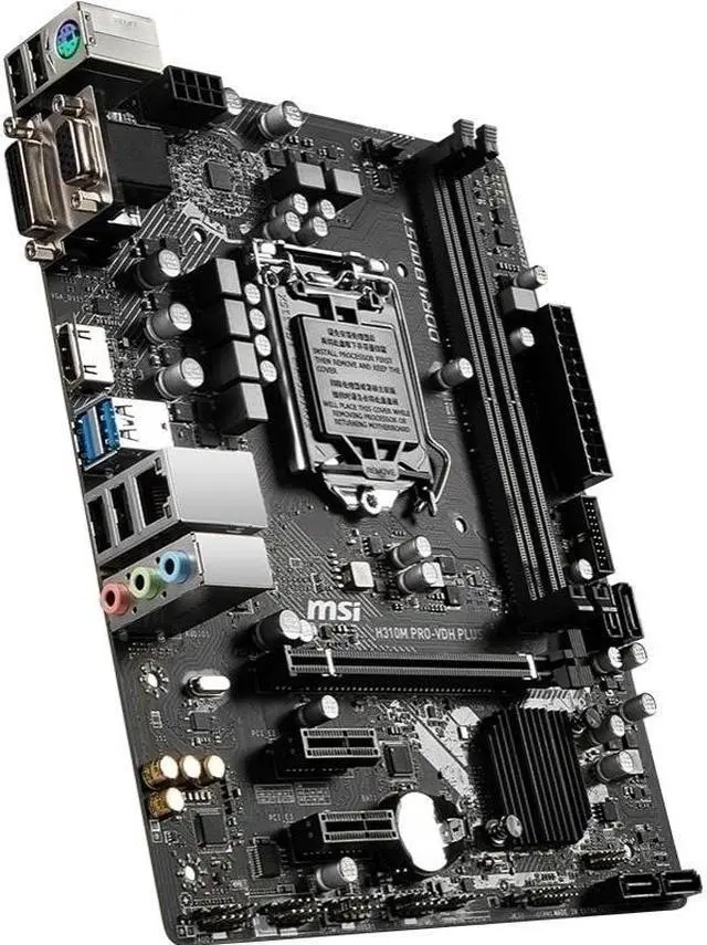 Alt view image 3 of 4 - MSI H310M PRO-VDH PLUS Intel H310 LGA 1151 DDR4 32GB Micro ATX Motherboard