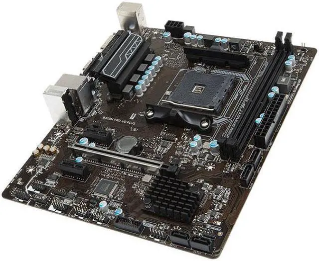 Alt view image 3 of 4 - MSI B350M PRO-VD PLUS AMD B350 Socket AM4 DDR4 32GB Micro ATX Motherboard