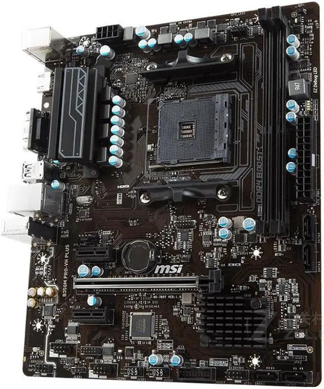 Alt view image 3 of 4 - MSI B350M PRO-VH PLUS AMD B350 Socket AM4 DDR4 32GB Micro ATX Motherboard