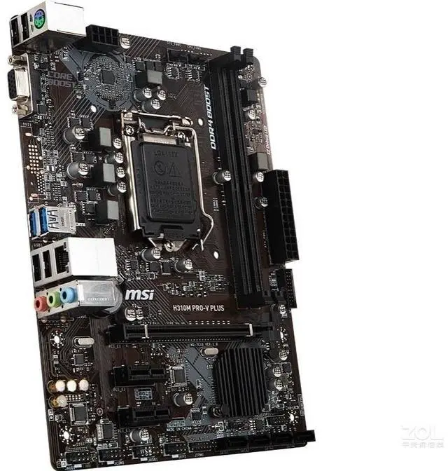 Alt view image 3 of 4 - MSI H310M PRO-V PLUS Intel H310 LGA 1151 DDR4 32GB Micro ATX Motherboard