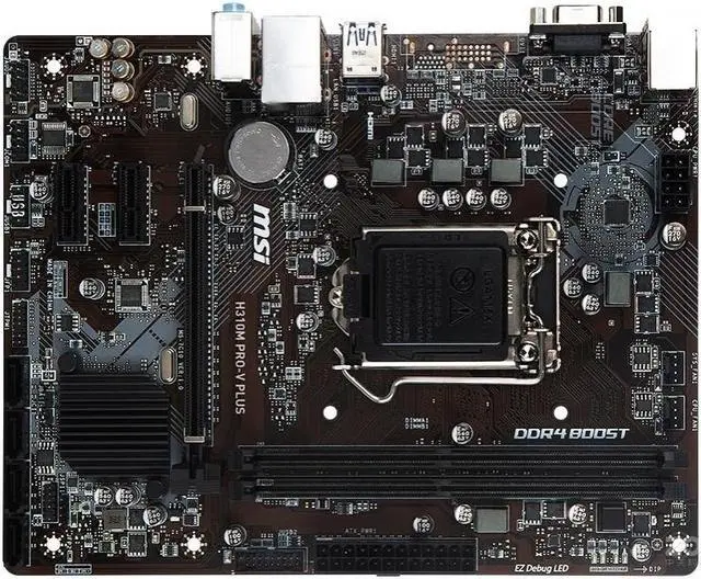 Main image of MSI H310M PRO-V PLUS Intel H310 LGA 1151 DDR4 32GB Micro ATX Motherboard