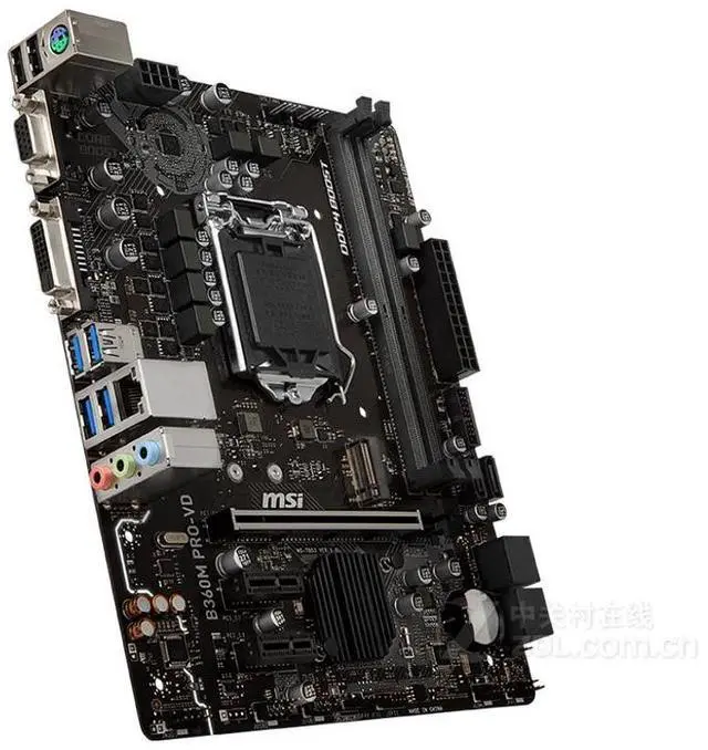Alt view image 3 of 4 - MSI B360M PRO-VD Intel B360 LGA 1151 DDR4 32GB Micro ATX Motherboard