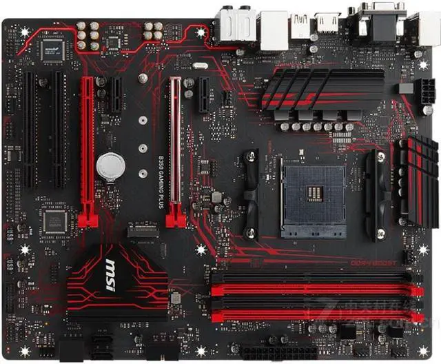 Main image of MSI B350 GAMING PLUS AMD B350 Socket AM4 DDR4 64GB ATX Motherboard