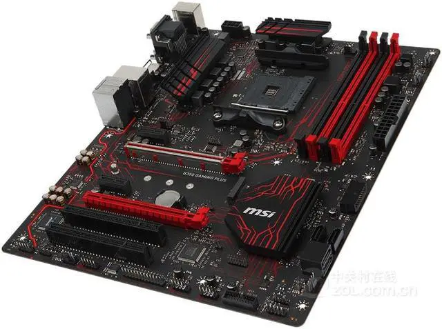 Alt view image 3 of 4 - MSI B350 GAMING PLUS AMD B350 Socket AM4 DDR4 64GB ATX Motherboard