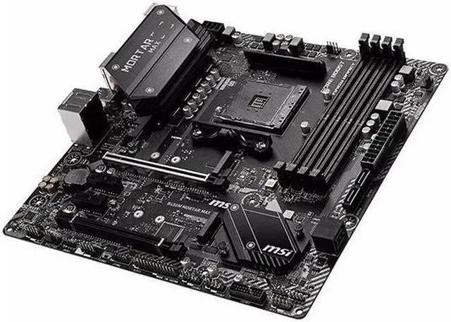 Alt view image 2 of 4 - MSI B450M MORTAR MAX AMD B450 Socket AM4 DDR4 128GB Micro ATX Motherboard