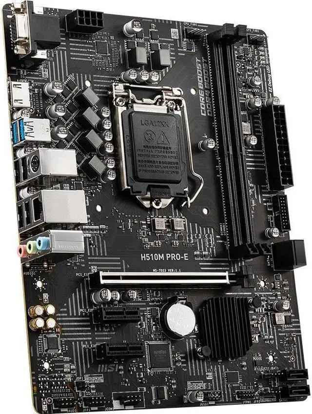 Alt view image 2 of 4 - MSI H510M PRO-E Intel H510 LGA 1200 DDR4 64GB Micro ATX Motherboard