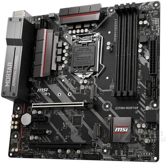 Alt view image 2 of 4 - MSI Z370M MORTAR Intel Z370 LGA 1151 DDR4 64GB Micro ATX Motherboard