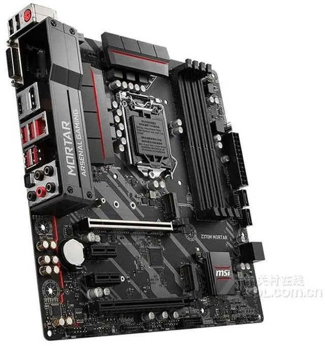 Alt view image 4 of 4 - MSI Z370M MORTAR Intel Z370 LGA 1151 DDR4 64GB Micro ATX Motherboard
