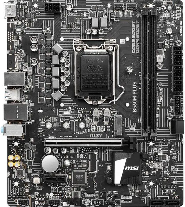 Main image of MSI B560M PLUS Intel B560 LGA 1200 DDR4 64GB Micro ATX Motherboard