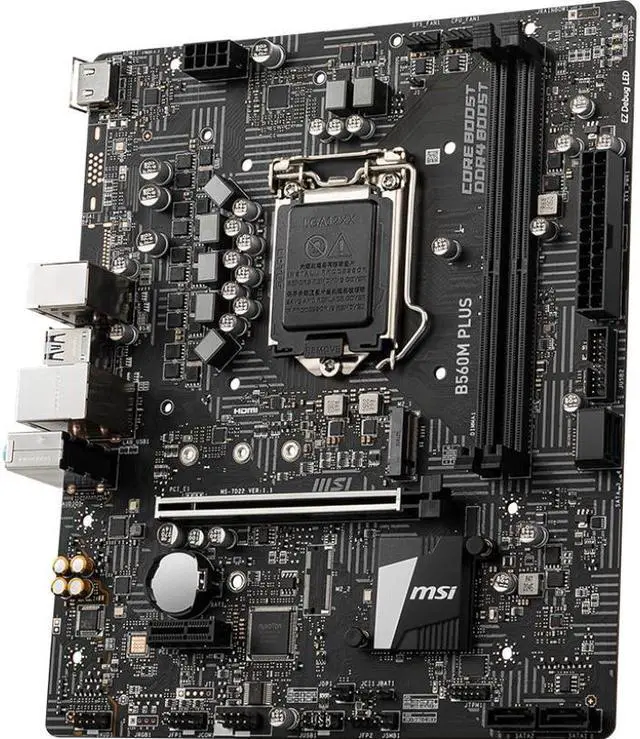 Alt view image 2 of 4 - MSI B560M PLUS Intel B560 LGA 1200 DDR4 64GB Micro ATX Motherboard