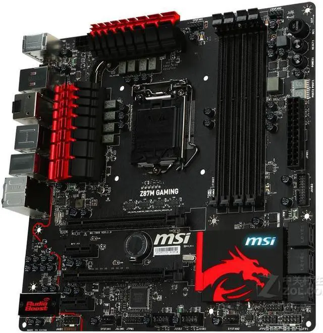 Alt view image 2 of 4 - MSI Z87M GAMING Intel Z87 LGA 1150 DDR3 32GB Micro ATX Motherboard