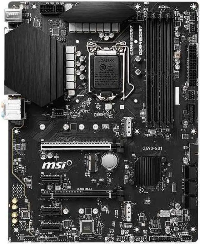 Alt view image 7 of 10 - MSI Z490-S01 LGA 1200 Intel Z490 Gaming PC Motherboard ddr4 128G Core i9 10900K i7 10700K cpus 2×M.2 PCI-E 3.0 HDMI USB 3.2 ATX