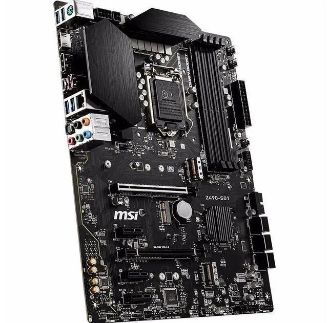 Alt view image 9 of 10 - MSI Z490-S01 LGA 1200 Intel Z490 Gaming PC Motherboard ddr4 128G Core i9 10900K i7 10700K cpus 2×M.2 PCI-E 3.0 HDMI USB 3.2 ATX