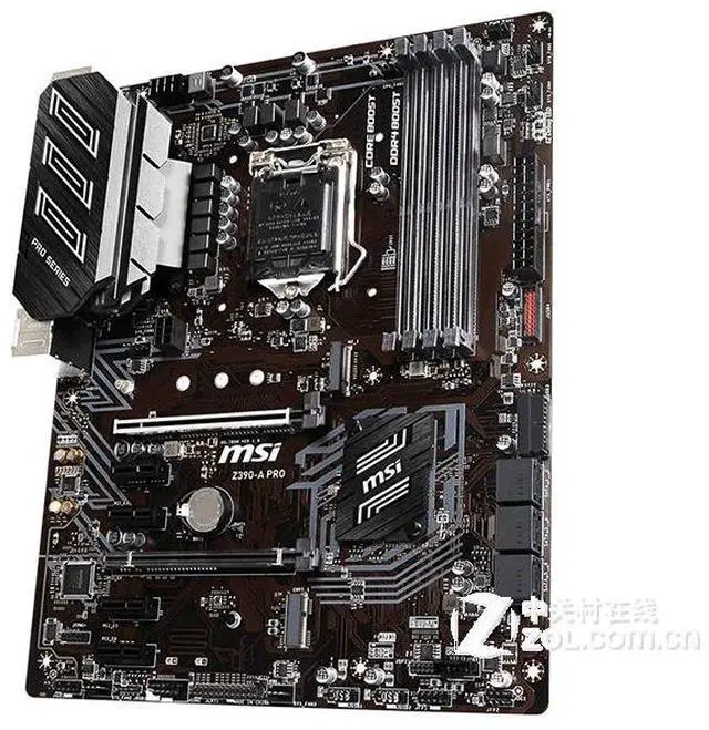 Alt view image 3 of 7 - MSI Z390-A PRO Intel Z390 LGA 1151 DDR4 128GB ATX Motherboard