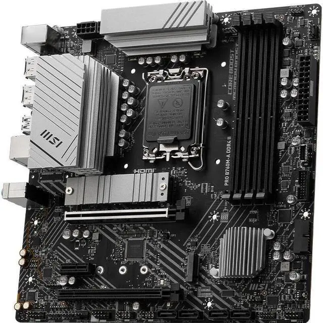 Alt view image 2 of 4 - MSI PRO B760M-A DDR4 II Intel B760 LGA 1700 DDR5 128GB Micro ATX Motherboard