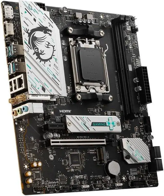 Alt view image 3 of 4 - MSI B650M GAMING WIFI AMD B650 Socket AM5 DDR5 128GB Micro ATX Motherboard