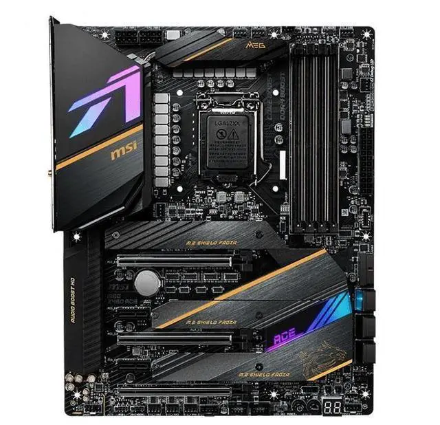 Alt view image 2 of 4 - MSI MEG Z490 ACE Intel Z490 LGA 1200 DDR4 128GB ATX Motherboard