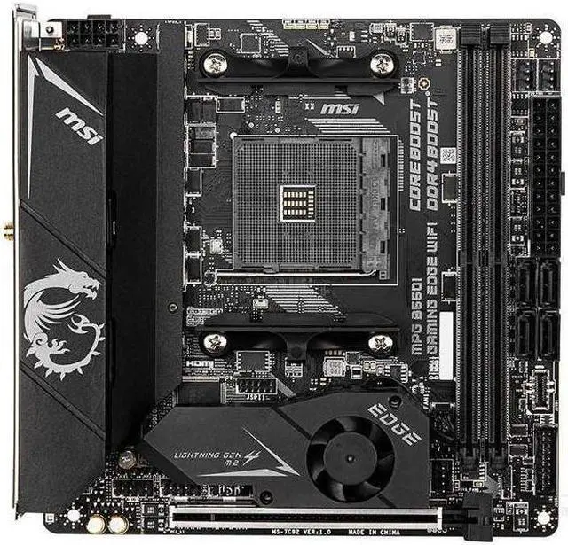 Main image of MSI MPG B550I GAMING EDGE WIFI AMD B550 Socket AM4 DDR4 64GB Mini-ITX Motherboard