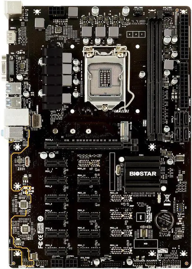 Main image of Biostar TB360-BTC PRO ATX 32G 12 x PCI-E 3.0 USB 3.1 Intel btc mine board  for Cryptocurrency Mining (BTC)