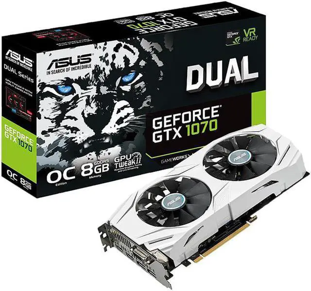 Alt view image 6 of 6 - ASUS Dual GeForce GTX 1070 DirectX 12 DUAL-GTX1070-O8G 8GB 256-Bit GDDR5 PCI Express 3.0 HDCP Ready SLI Support Video Card