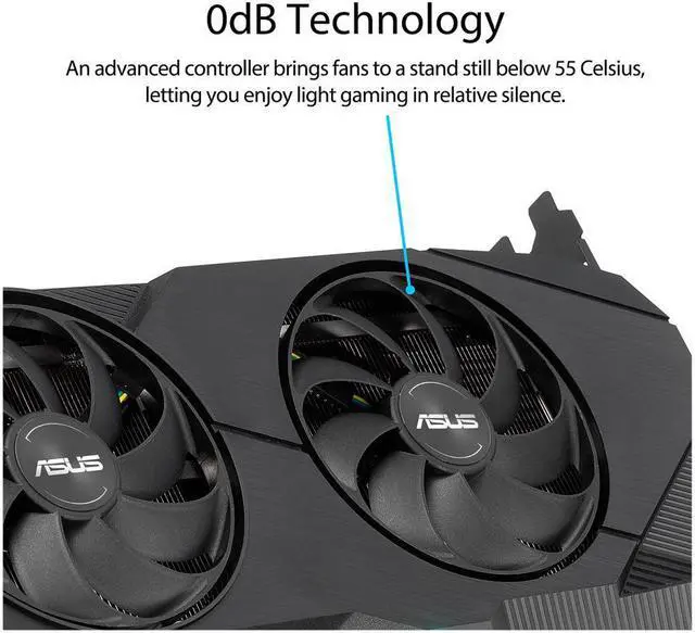 Alt view image 4 of 7 - ASUS DUAL GeForce RTX 2060 SUPER EVO V2 OC Edition Gaming Graphics Card (PCIe 3.0, 8GB GDDR6, HDMI, DisplayPort, DVI-D, Axial-Tech Fan, 0dB Technology, DirectCU II, Auto-Extreme) (DUAL-RTX2060S-O8G-EV