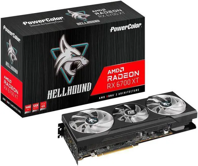 Alt view image 7 of 7 - PowerColor Hellhound AMD Radeon RX 6700 XT Gaming Graphics Card with 12GB GDDR6 Memory, Powered by AMD RDNA 2, HDMI 2.1 (AXRX 6700XT 12GBD6-3DHL)