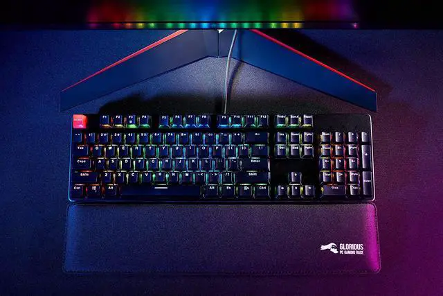 Alt view image 4 of 7 - Glorious Modular Mechanical Gaming Keyboard - Full Size (104 Key) - RGB LED Backlit, Brown Switches, Hot Swap Switches (Black)(GMMK-BRN)