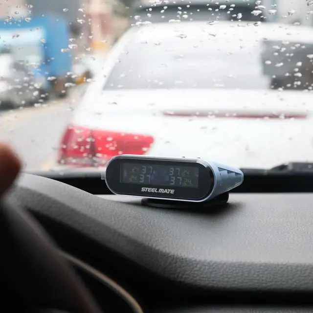 Alt view image 7 of 7 - STEELMATE Mini One-s Multi-Function Tire Pressure Monitoring System, Aromatherapy Function with Mobile Phone Holder, Auto Backlight & Sleep & Awake Mode, with 4 External Tpms Sensor(PSI)