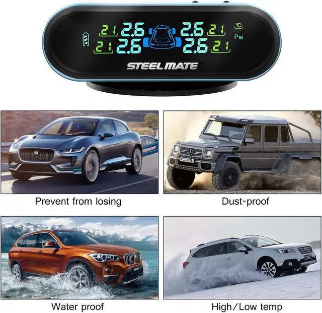 Alt view image 6 of 7 - STEELMATE Mini One-s Multi-Function Tire Pressure Monitoring System, Aromatherapy Function with Mobile Phone Holder, Auto Backlight & Sleep & Awake Mode, with 4 External Tpms Sensor(PSI)