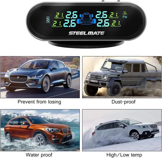 Alt view image 7 of 7 - STEELMATE Mini One-s Multi-Function Tire Pressure Monitoring System, Aromatherapy Function with Mobile Phone Holder, Auto Backlight & Sleep & Awake Mode, with 4 External Tpms Sensor(PSI)