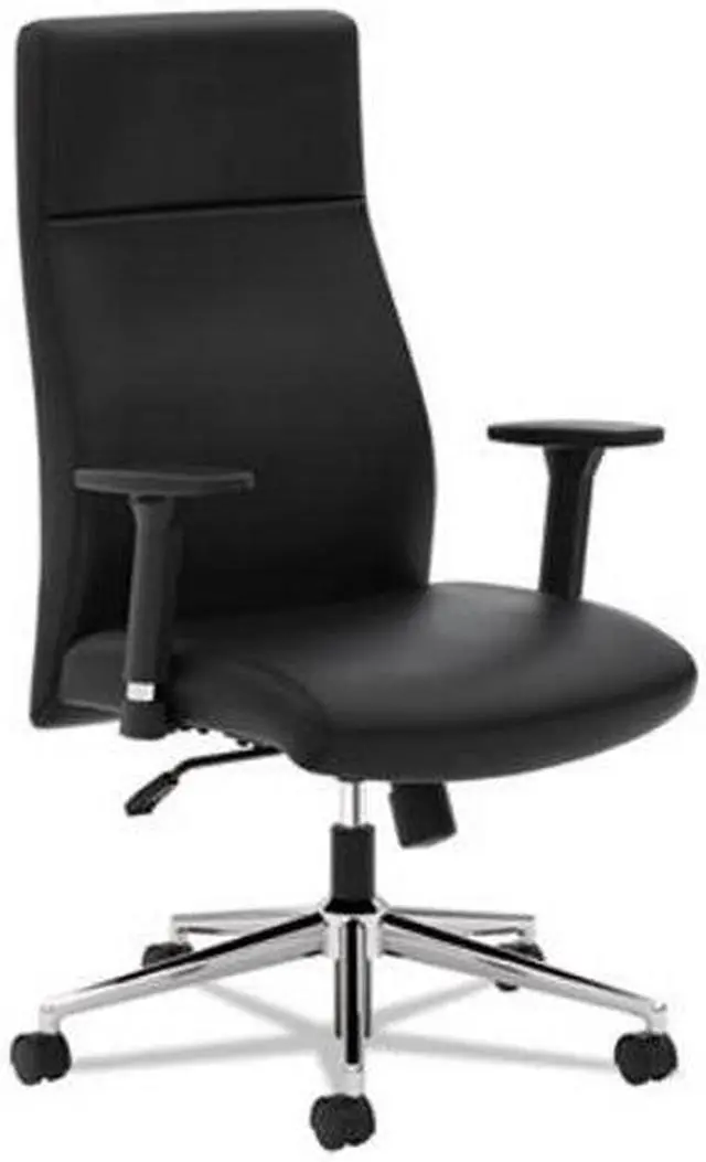 Alt view image 6 of 11 - HON - HVL108.SB11 - VL108 Executive High-Back Chair, Black Leather