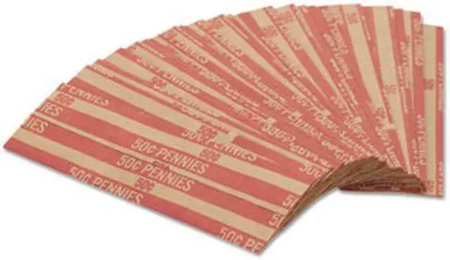 Alt view image 6 of 15 - Coin-Tainer Flat Coin Wrappers Pennies $.50 1000 Wrappers/Box 30001