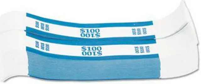 Alt view image 5 of 11 - Coin-Tainer Currency Straps Blue $100 in Dollar Bills 1000 Bands/Pack 400100