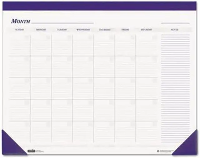 Alt view image 3 of 8 - Nondated Desk Pad Calendar, 22 x 17, Blue 464