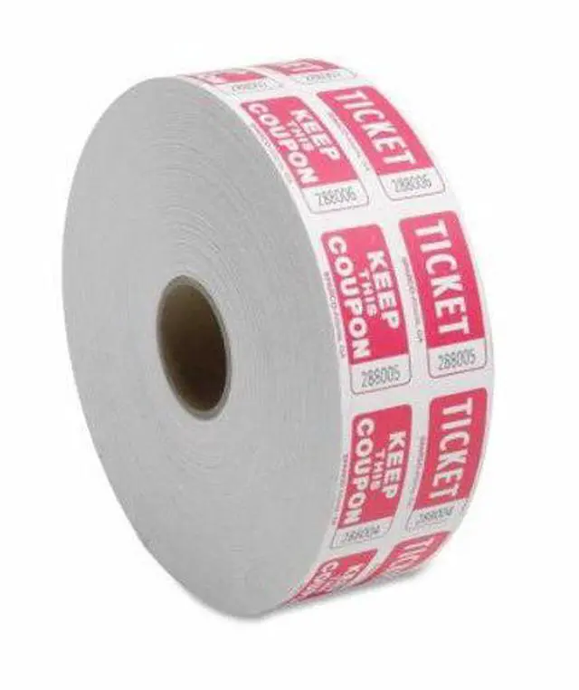 Alt view image 5 of 5 - Sparco Ticket Roll Double w/Coupon 2000/RL Red 99220