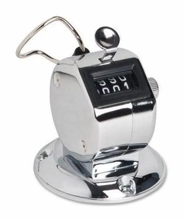 Alt view image 4 of 4 - Sparco Tally Counter With Base Silver 24200, 1 Each