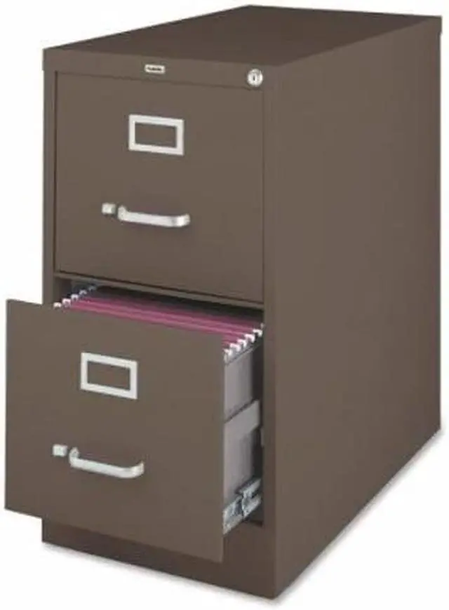 Alt view image 7 of 14 - Lorell LLR60156 Vertical File, 2 Drawer, 15 in. x 26.5 in. x 28.38 in., Medium Tone